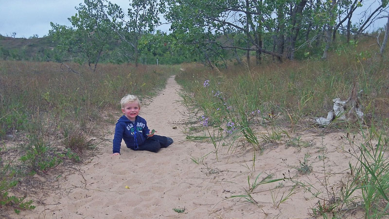 resting on the trail